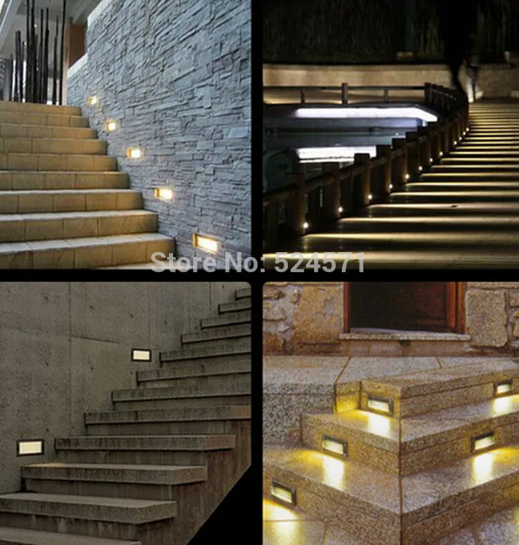 Orientada para a Lâmpada - ao ar Branco Quente Fria Led Enterrado Iluminação Subterrânea Recesso Piso Interior Livre Luzes Passo Levaram 3 w 14 Iluminação Subterrânea Recesso Piso Orientada Para A