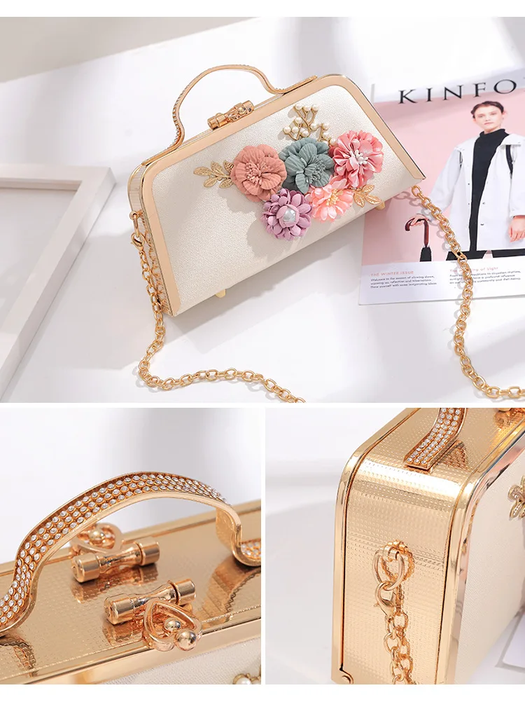 RanHuang New Arrive Women Flower Flap Small Handbags Fashion Shoulder Bags Ladies Evening Bags Cute Messenger Bags Purple