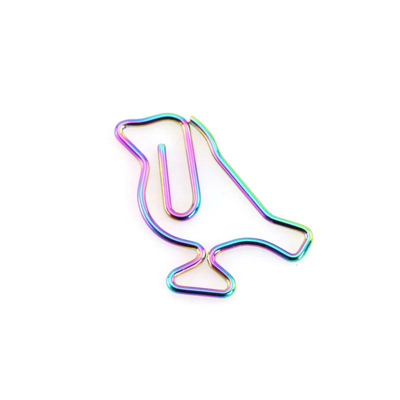 Пачка Металлическая Птица Форма Бумага клипы Радуга Цвет Забавный Kawaii закладку