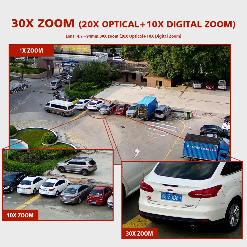 4MP 5MP PTZ IP Camera 1080P Outdoor ONVIF 30X Zoom Waterproof IP66 Mini Speed Dome Camera H.264 IR
