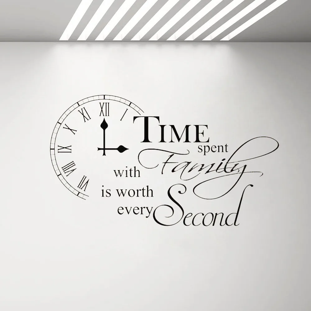 Decoration Wall Sticker Decal Time Spent with Family Is Worth Every Second Decoration Wall Sticker Decal Time Spent with Family Is Worth Every Second