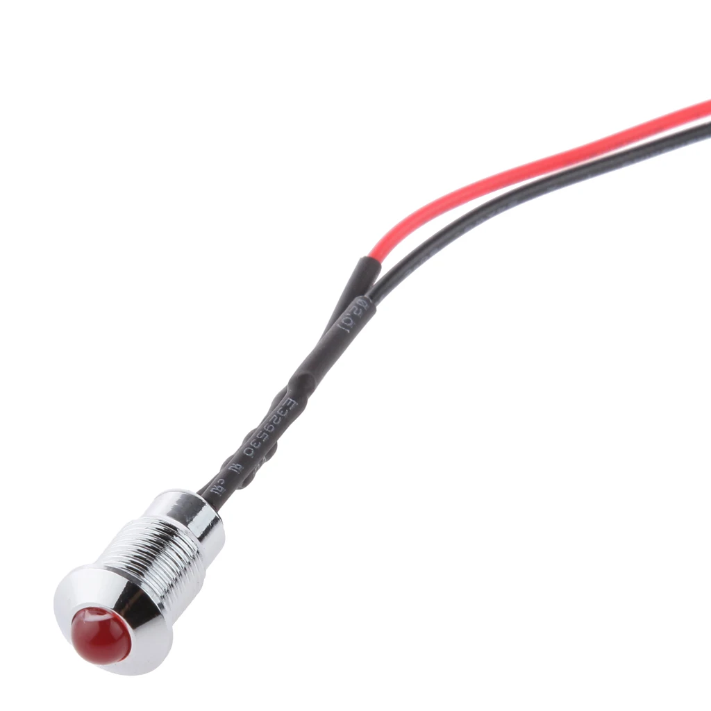 

1 Pcs DC 24V DC / AC 220V 8mm Hole IP65 Waterproof Universal LED Indicator Warning Light Lamp For Motorbike Car Boat Etc