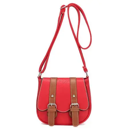 Винтажные женские сумки-мессенджеры из искусственной кожи, Многофункциональная Кожаная сумка на плечо, высококачественные женские сумки, модные повседневные женские сумки WW177Z - Цвет: Красный