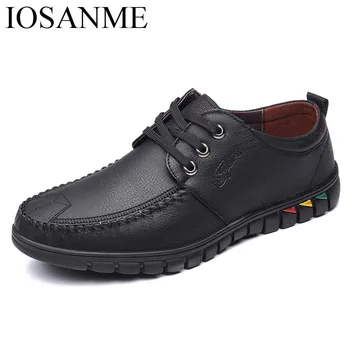 

fashion men leather casual shoes comfortable dress male footwear soft moccasins 2019 folding business work oxford shoes for men