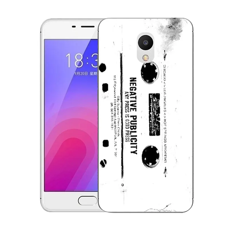 Чехол для Meizu M6 5 2 дюйма с текущей печатью чехол телефона M 6 Mini M711Q M711C прозрачный