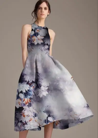 

6yards/lot,14mm Digital Printed heavy Silk satin organza fabric