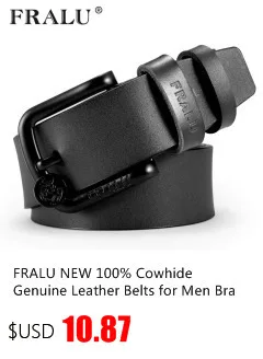 FRALU2017New 100% cowhide genuine leather belts for men Strap male Smooth buckle vintage jeans cowboy Casual designer brand belt