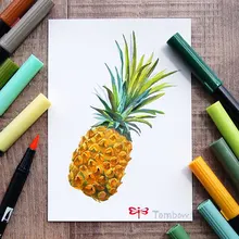 Tombow AB-T двойная кисть акварельные ручки мягкие двойные головки маркеры 10 цветов Япония