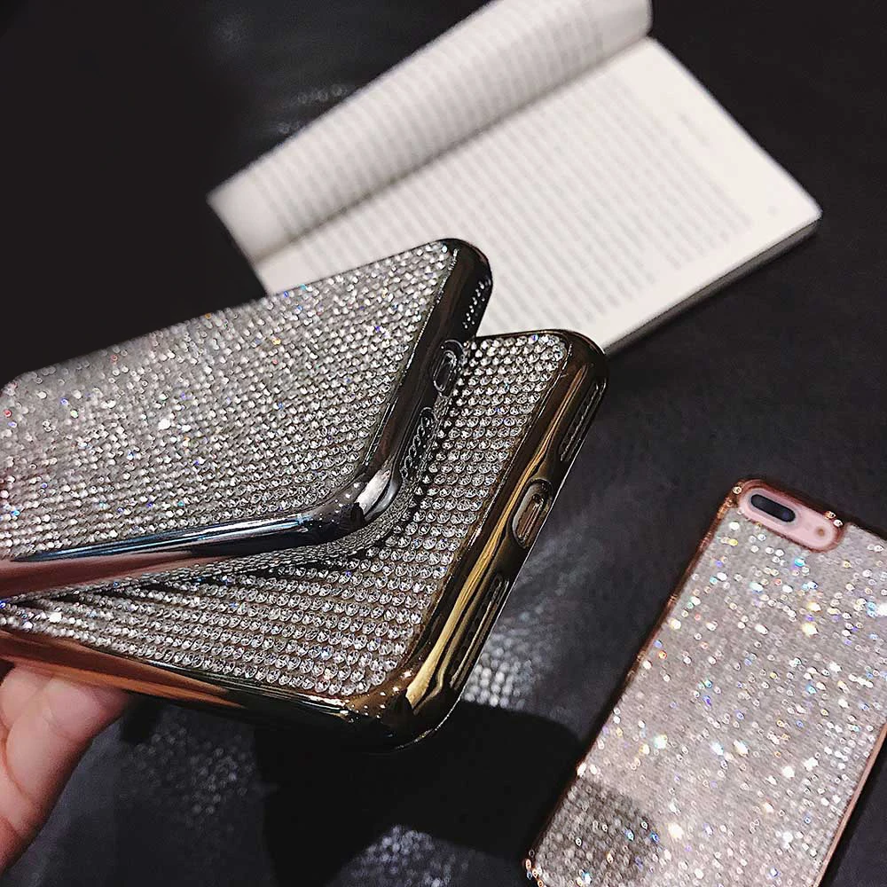 Чехол для телефона KISSCASE Shining Diamond iPhone 7 8 6 6s Plus X XS MAX XR роскошные чехлы Soft Capinha| |