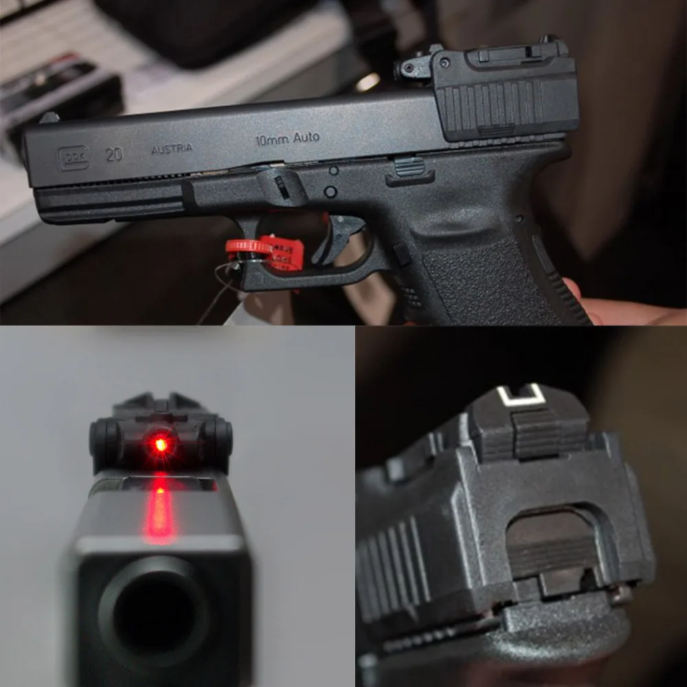 Ккс кВА Glock задний лазерный прицел Airsoft пистолет G17 19 22 23 25 27 28 Размеры 31, 32, 33, 34, 35, 37, 38, пистолет железа заднего вида