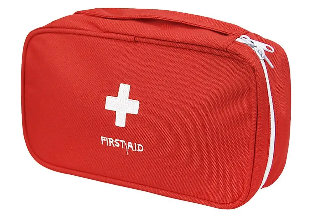 Портативный набор первой помощи пустая сумка бытовой многослойный мешок Сумка-тоут для прогулки первый ответчик компактная Аварийная сумка для выживания - Цвет: Red