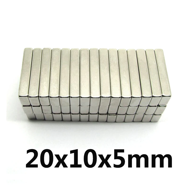 

5Pc 20x10x5mm Super Strong Magnet Cuboid Block Neodymium Magnet Rare Earth N35 20x10x5mm