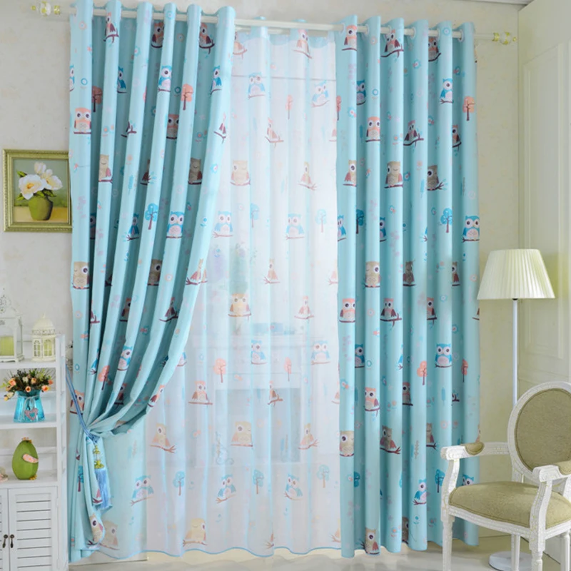 2020 Cartoon Owl Shade Blinds Finished Window Blackout Curtains For Children Kids Bedroom Windows Treatments Fabric Curtainscurtains Aliexpress 2020 Cartoon Owl Shade Blinds Finished