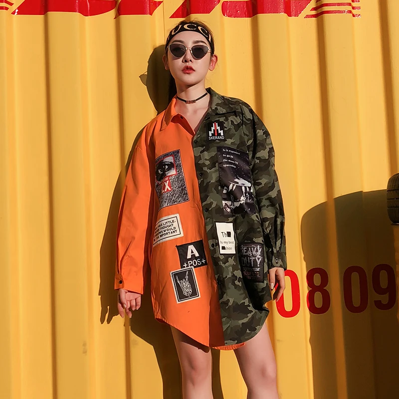 Melinda-Style-2018-new-women-fashion-shirt-disruptive-pattern-patchwork-loose-top-free-shipping (2)