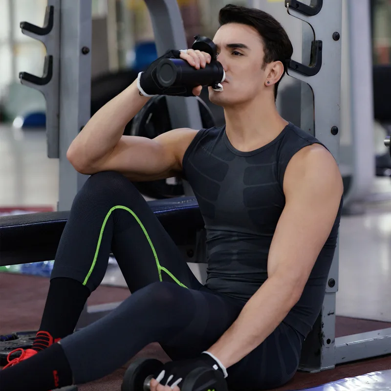

MASCUBE Men Compression Shirts Skin Tight Vest Jerseys Quick-drying Crossfit Exercise Workout Fitness Sportswear