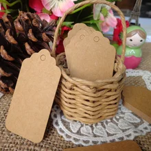 100 шт. 3X6 см пустые бумажные подарочные бирки с зубчатым краем висят бирки ретро крафт-бумага карты бирки DIY Закладка