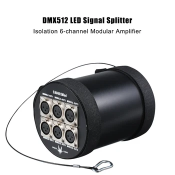 

LED Signal Splitter Modular Amplifier Independent DMX Signal Distributor 3-pin XLR Output with Signal Indicator For Stage Light