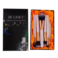 DE’LANCI 8Pcs Makeup Brush Set Eyebrow Foundation Powder Face Eyeliner Lip Brushes Makeup Beauty Tools With Box Christmas Gift