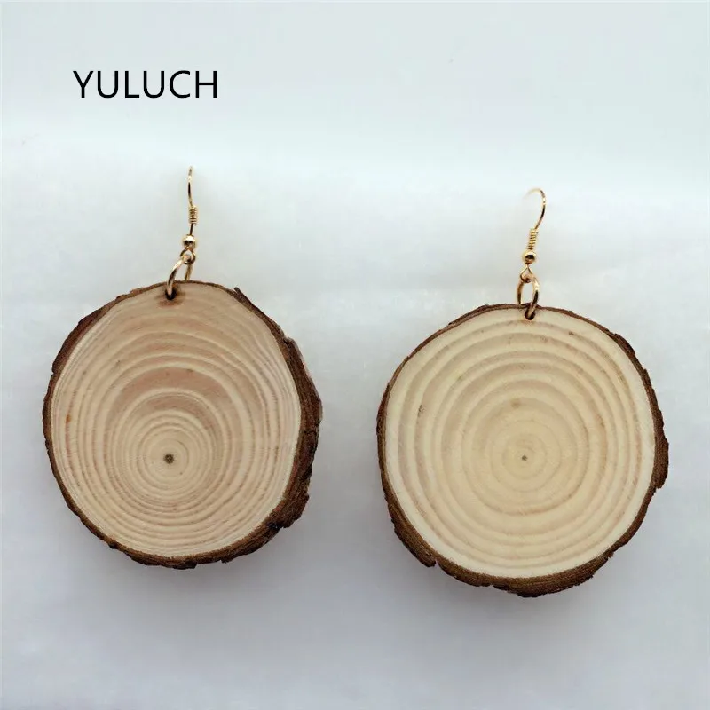 

personality New design Big handmade Natural african wood earrings jewelry