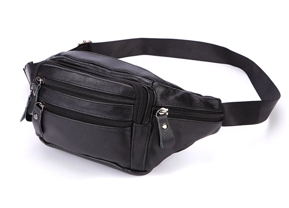 Модная Мужская поясная сумка из натуральной кожи для телефона, мужская кожаная сумка-мессенджер, брендовая поясная сумка, Мужская поясная сумка для путешествий