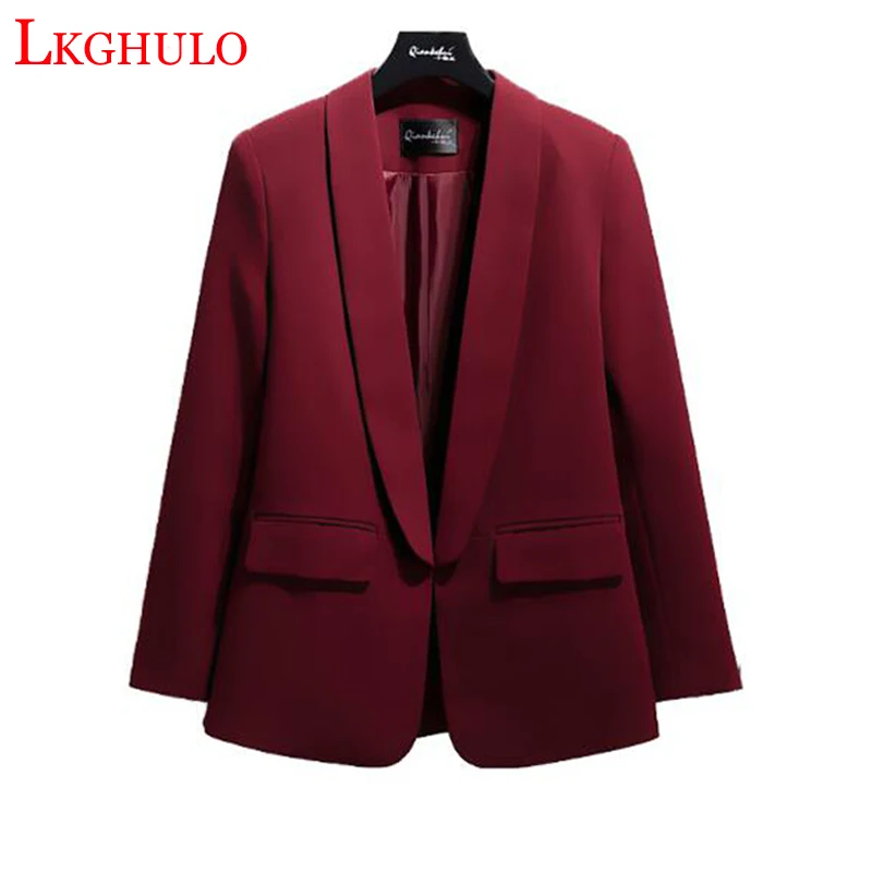 

Blazer Feminino Ladies Blazer Suit Jacket Female 2018 New Spring Long Sleeve One Button Suit Blazer Women Blaser Mujer A817