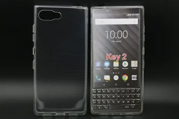 

100pcs/lot transparent smooth Soft TPU Cover Case For Blackberry Key2 Key 2
