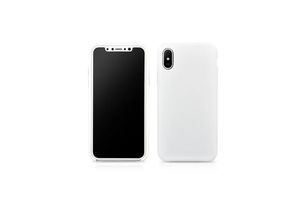 Белый XOOMZ силиконовый чехол для iPhone X роскошный жидкий силиконовый задняя крышка A0035