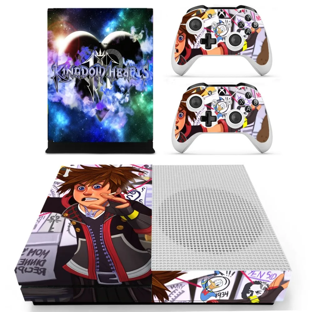 Наклейка с изображением Kingdom Hearts III для Xbox One S sticker s vinilo pegatina для Xbox one Slim Console и два контроллера