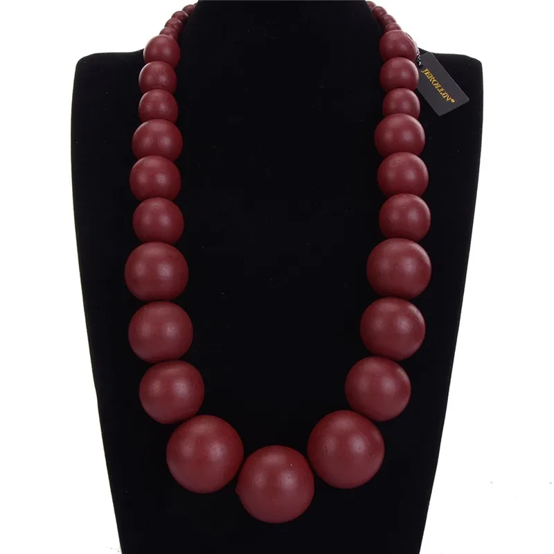 Jerollin Мода Чокеры ожерелье ювелирное массивное ожерелье s деревянные бусы женское ожерелье модное красочное ювелирное изделие подарок