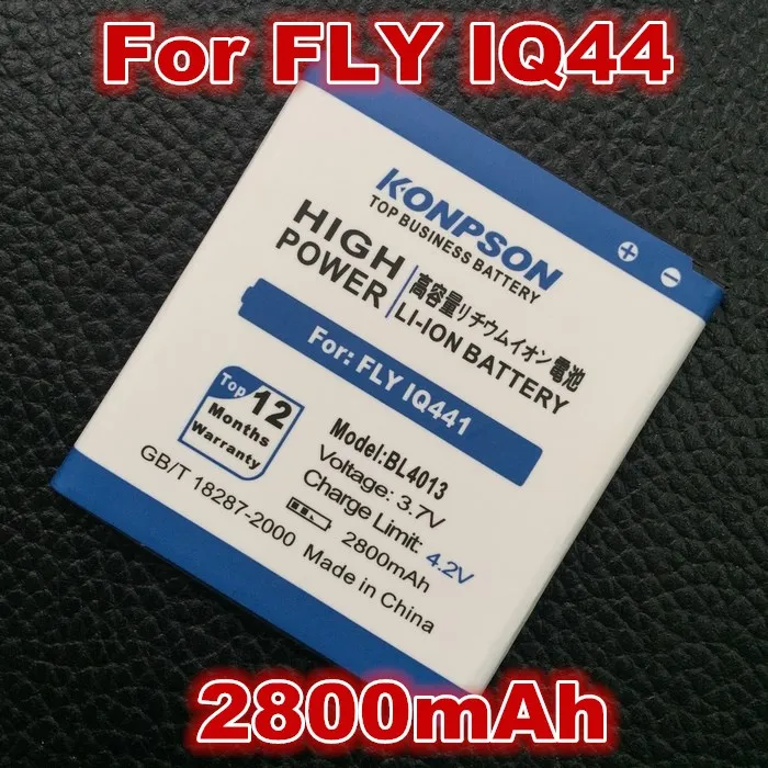 KPS BL4013 2800mah батарея для FLY IQ441 мобильный телефон глобальная бесплатная доставка +
