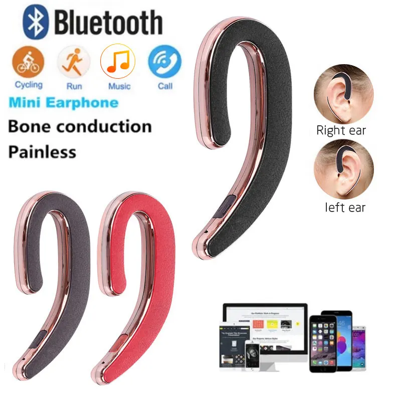 Беспроводные bluetooth-гарнитуры беспроводные Bluetooth наушники костная проводимость с микрофоном мини-смартфон