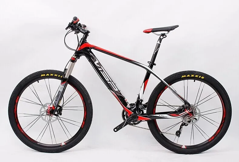 Excellent 26inch carbon fiber mountain bike 27speed Shiman0 bicycle fork oil disc brakes gas ultralight carbon fiber frame Super light 23