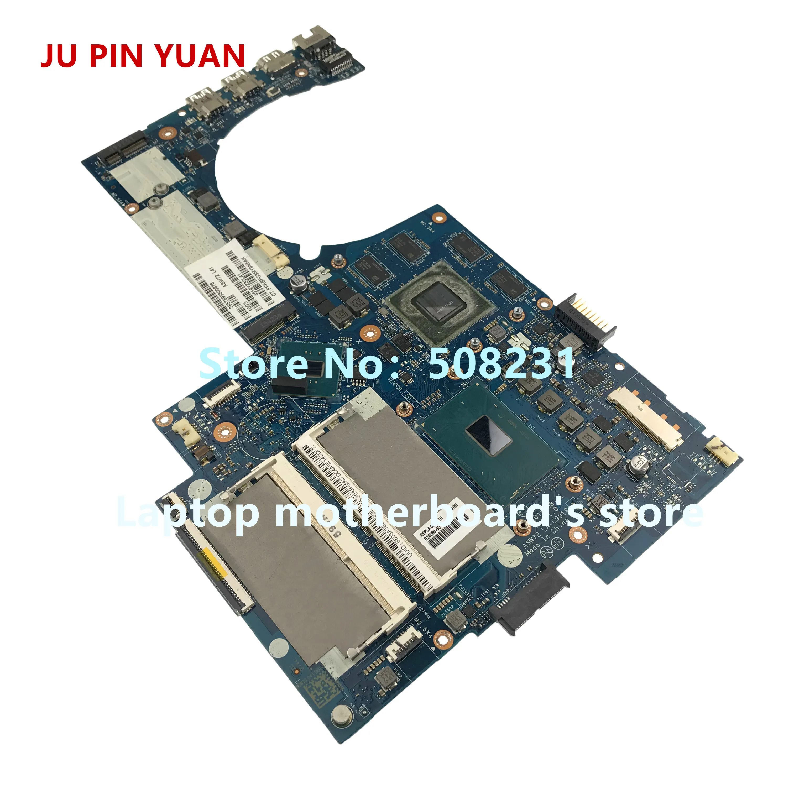 Clearance JU PIN YUAN 829089-001 826089-601 LA-C492P for HP ENVY NOTEBOOK 14-J 14T-J Laptop Motherboard  i5-6200U 4GB fully Tested 95