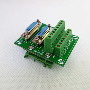 

D-SUB DB15 Double Female Header Breakout Board, Terminal Block, Connector.