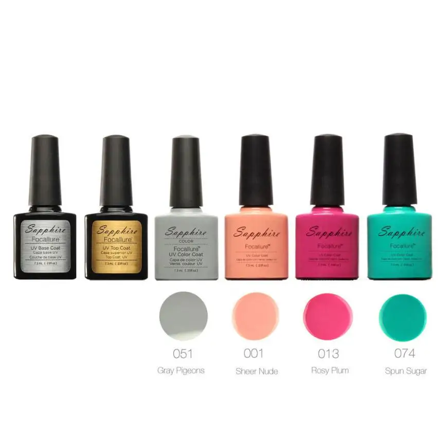 

FOCALLURE New Genuine Sapphire A Complete Set Of Nail Varnishes High gloss no mirror to complete the chip 2017 Anne
