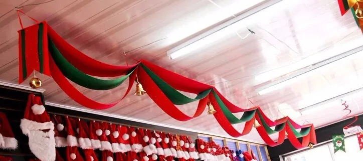 1 шт. 2-6 м рождественские украшения флаг волны с колокольчиками/Подвесной Потолок Украшения Флаг - Цвет: 6m