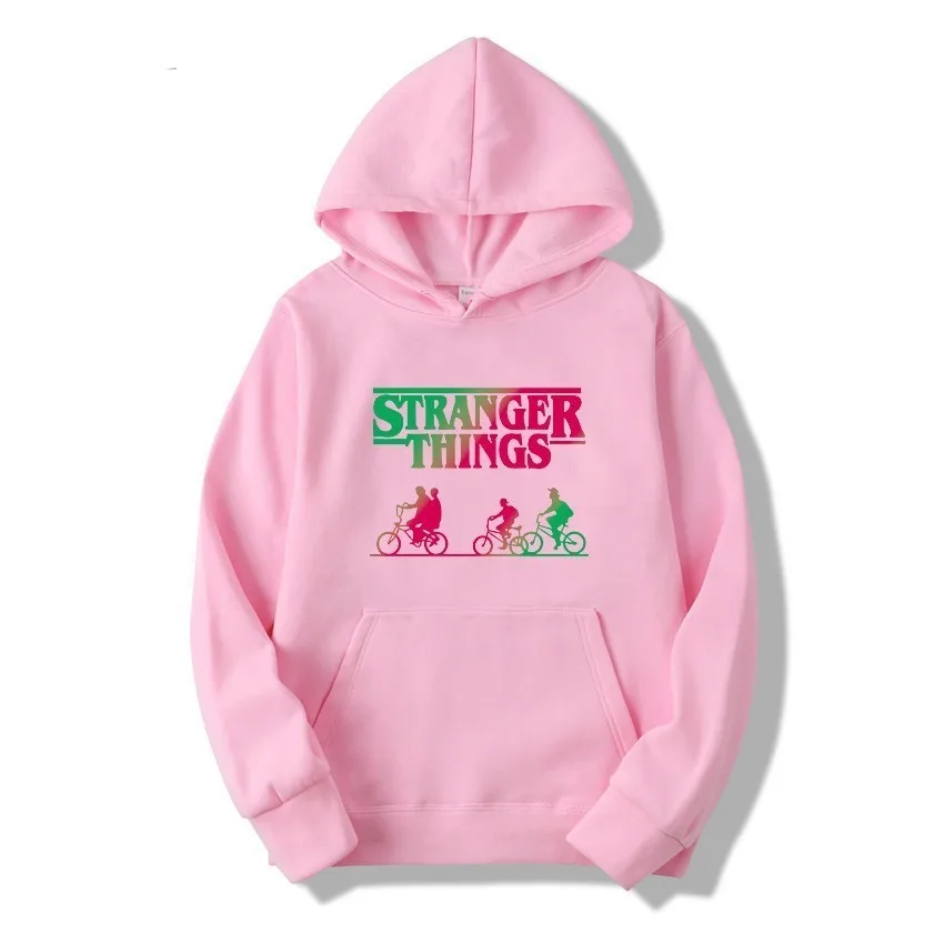 Stranger Things Hoodie Sweatshirt Spun Sugar Hoodies New Style Clothes Oversized Hoodie Merchandise - Цвет: Pink-03