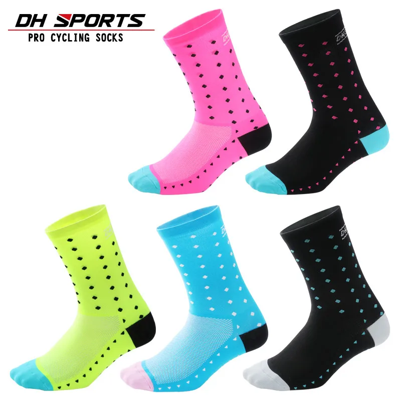 

2019 DH SPORTS Elite Cycling Socks Outdoor Leisure Exercise Sports Training Breathable Plus Stockings Sock Bike Clubs for Man