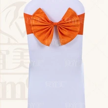 Оранжевый цвет стул створки бабочка стиль галстук-бабочка лайкра пояс украшение для свадебного банкета стулья спандекс пояс