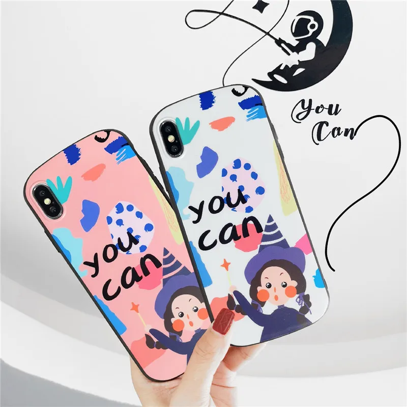 

Anti-knock case for Funda iPhone X Case 6 6S 7 8 Plus X XS Max XR Girls for Cover iPhone 7 Case Soft TPU for Capa iPhone 8 Case