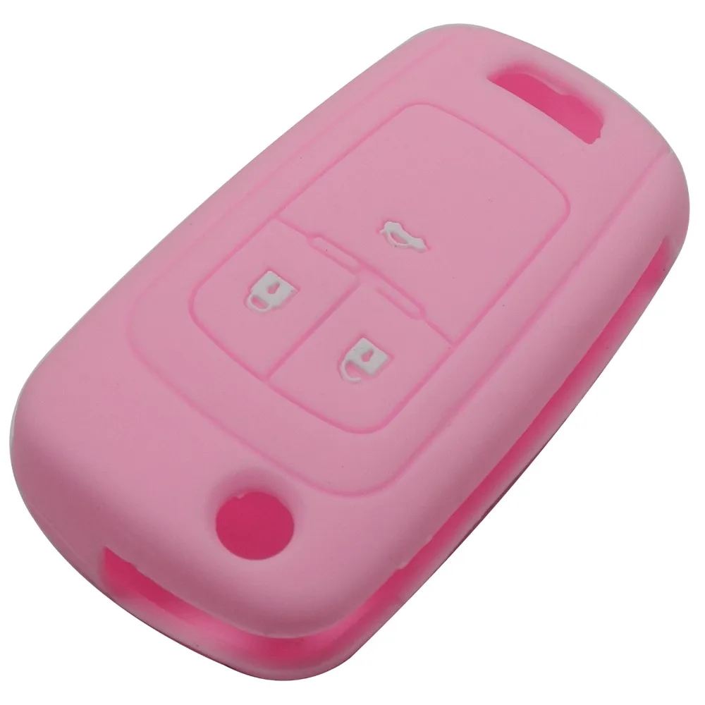 Jingyuqin 3 кнопки дистанционного силиконового резинового ключа автомобиля чехол для Chevrolet Cruze держатель
