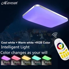 Modern Remote RGB LED Ceiling Light with colourful and dimmer Smart LED ceiling Lamp for living room and bedroom