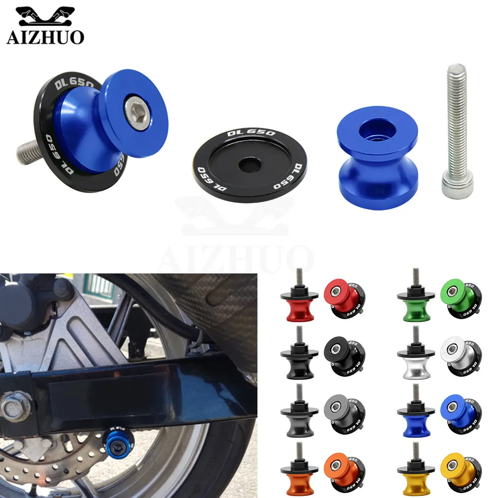 8MM Motorcycle Accessories Swingarm Sliders Spools For SUZUKI DL650 DL 650 V-Strom 2004 2005 2006 2007 2008 2009-2013 DL650 Logo