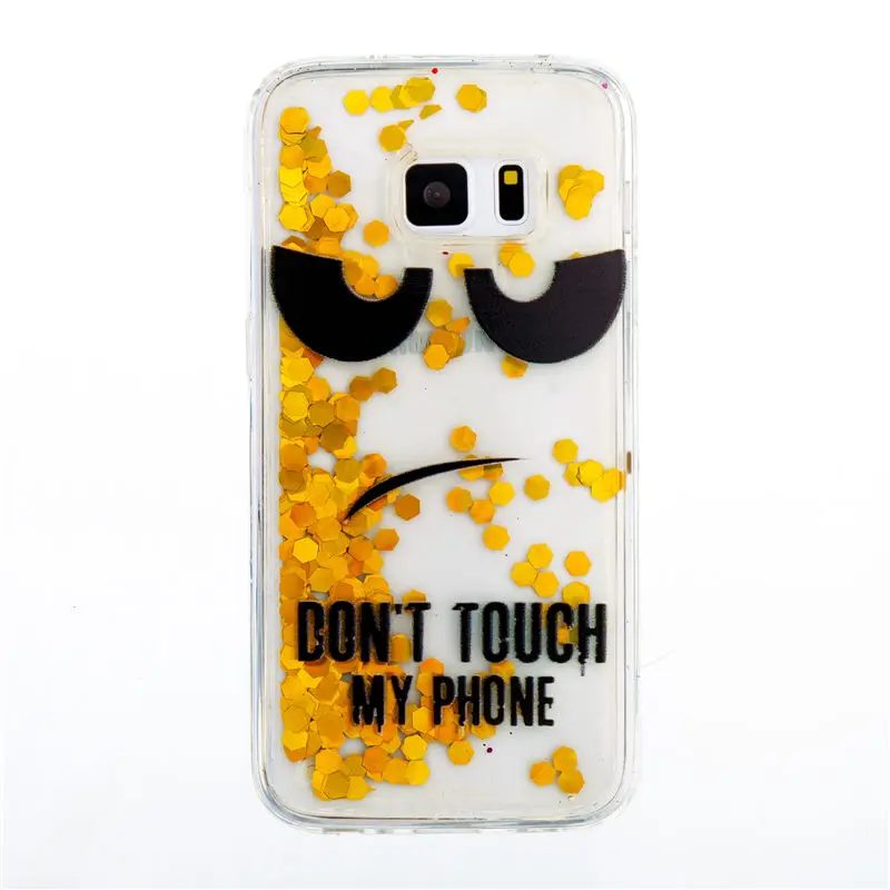 Красочным рисунком чехол для samsung Galaxy S7 Динамические Liquid Мягкие TPU случае телефон