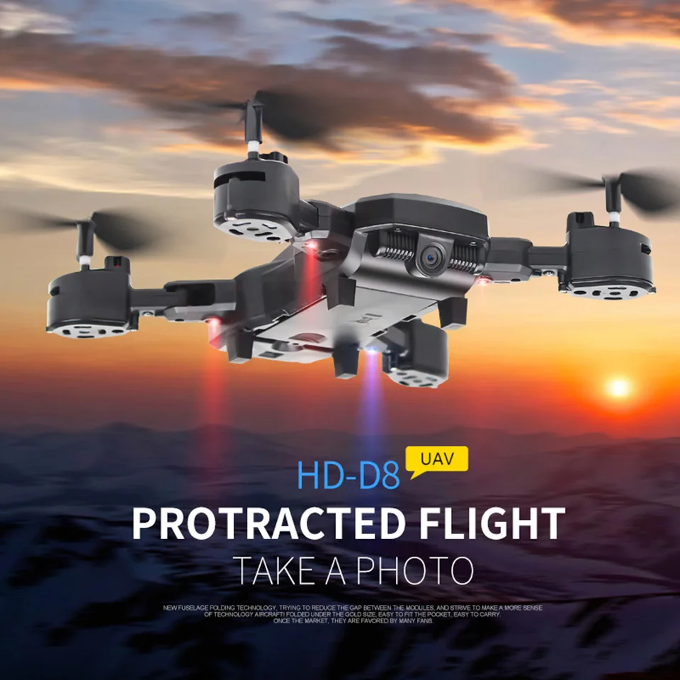 

RC Quadcopter Drone with Camera HD Long Battery Life Folding Aerial Photo Drone our-axis WIFI Image Remote Control Aircraft toy