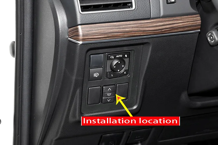 Для Toyota Land Cruiser Prado FJ150 150 2010- АБС боковая регулирующая зеркало заднего вида Кнопка рамка Крышка отделка автомобильные аксессуары