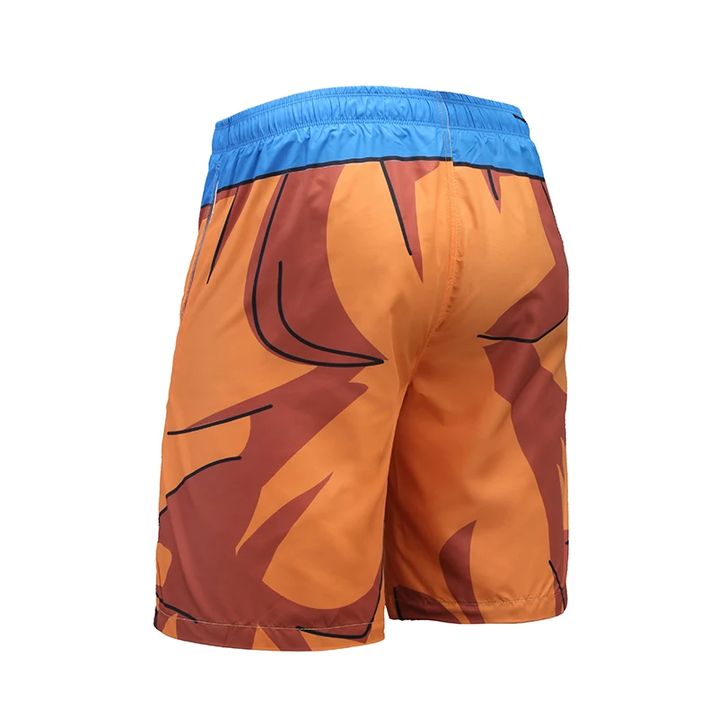 Men's Outclass GOKU 3D Print Beach Shorts Display Back