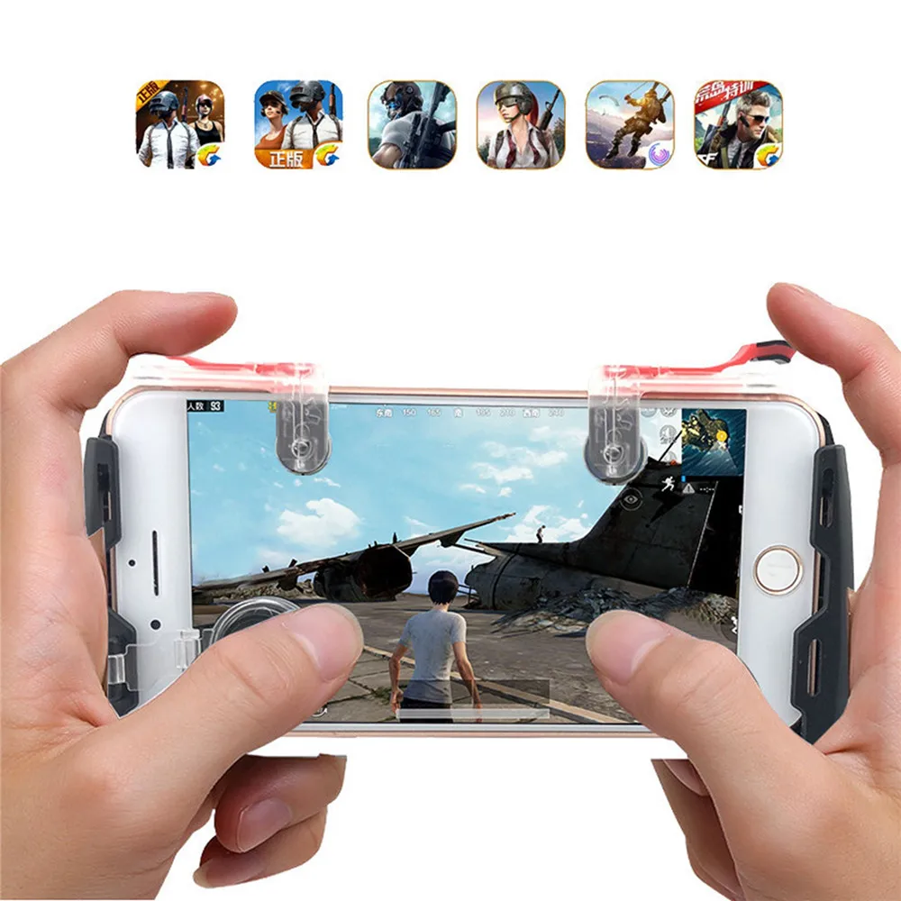 Goede Mobiele Telefoon GamePad Voor PUBG Game Controller Gaming Trigger Doel Knop L1R1 Shooter Joystick Voor iPhone Android Voor Messen Out