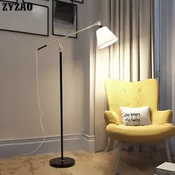 Американский кантри Ткань Искусство пол свет прикроватный Диванный кофейный столик креативное железное искусство Торшеры для гостиной