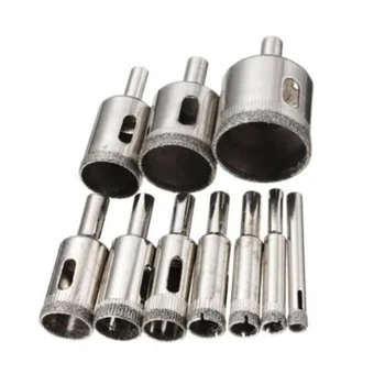 

10pcs Diamond Drill Bit Set 6mm 32mm Glass Ceramic Marble Working Tool Parts Hole Saw Drilling Bits Kit